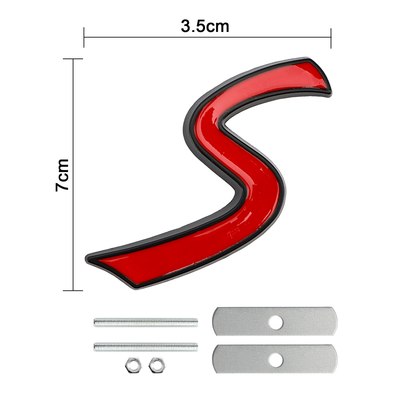 MINI Cooper R50 R53 R55 R56 R57 R59 F56 F55 Front Grille S Emblem Decal Badge Red Black Generic MINI Cooper R50 R53 R55 R56 R57 R59 F56 F55 Front Grille S Emblem Decal Badge Red Black Generic