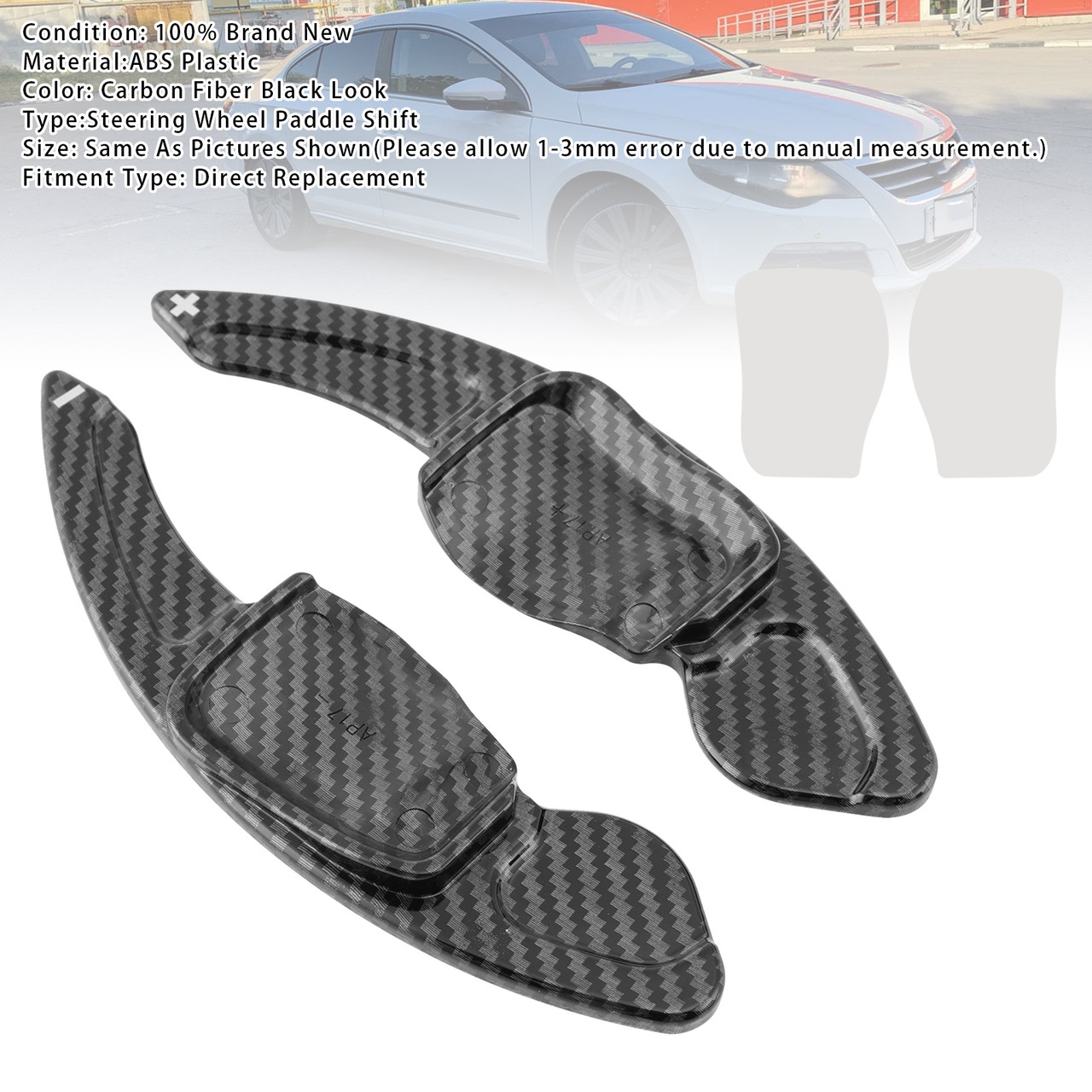 2013-2015 Volkswagen Lingdu Carbon Look Steering Wheel Paddle Shifter Extension Black Generic