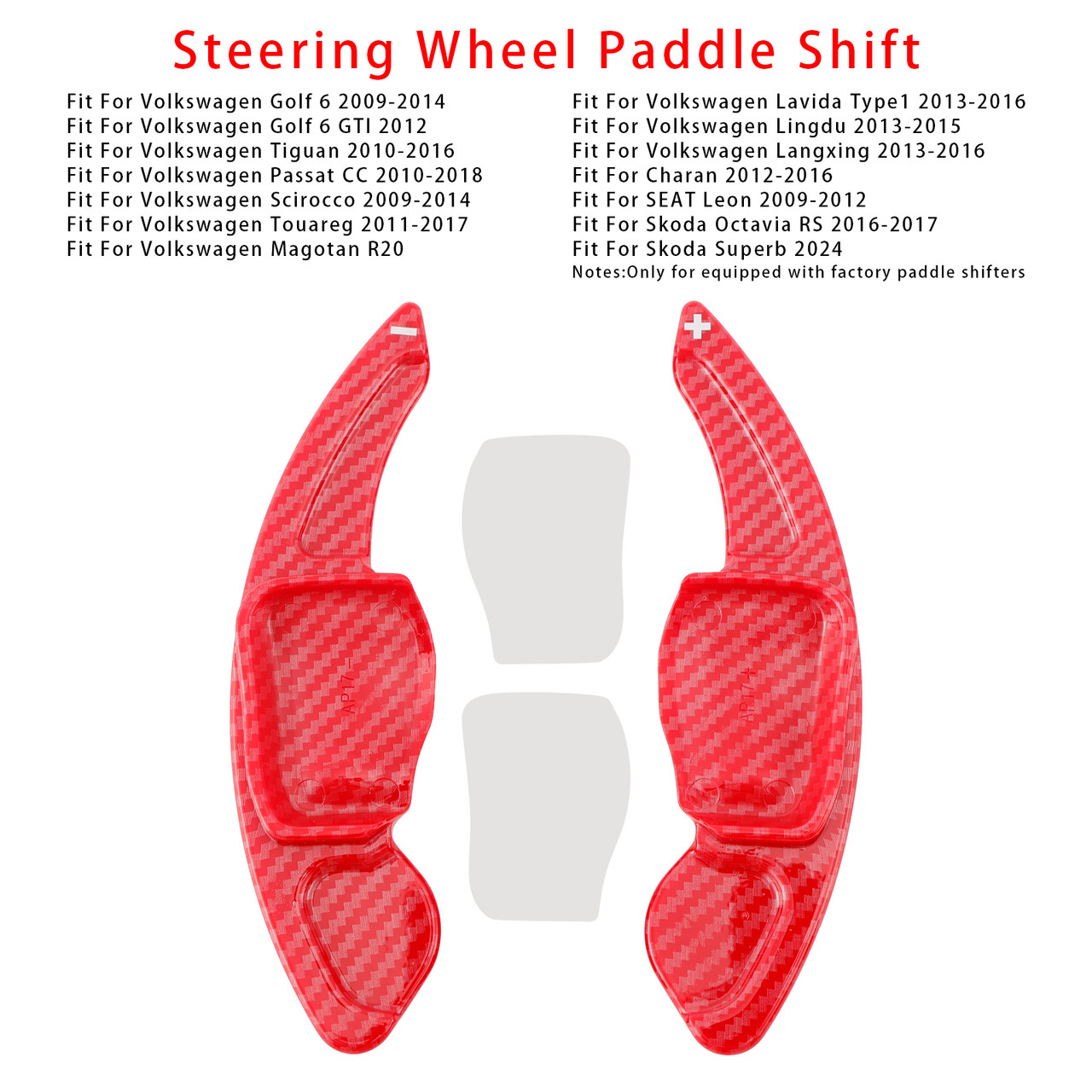 2024 Skoda Superb Carbon Look Steering Wheel Paddle Shifter Extension Red Generic 2024 Skoda Superb Carbon Look Steering Wheel Paddle Shifter Extension Red Generic