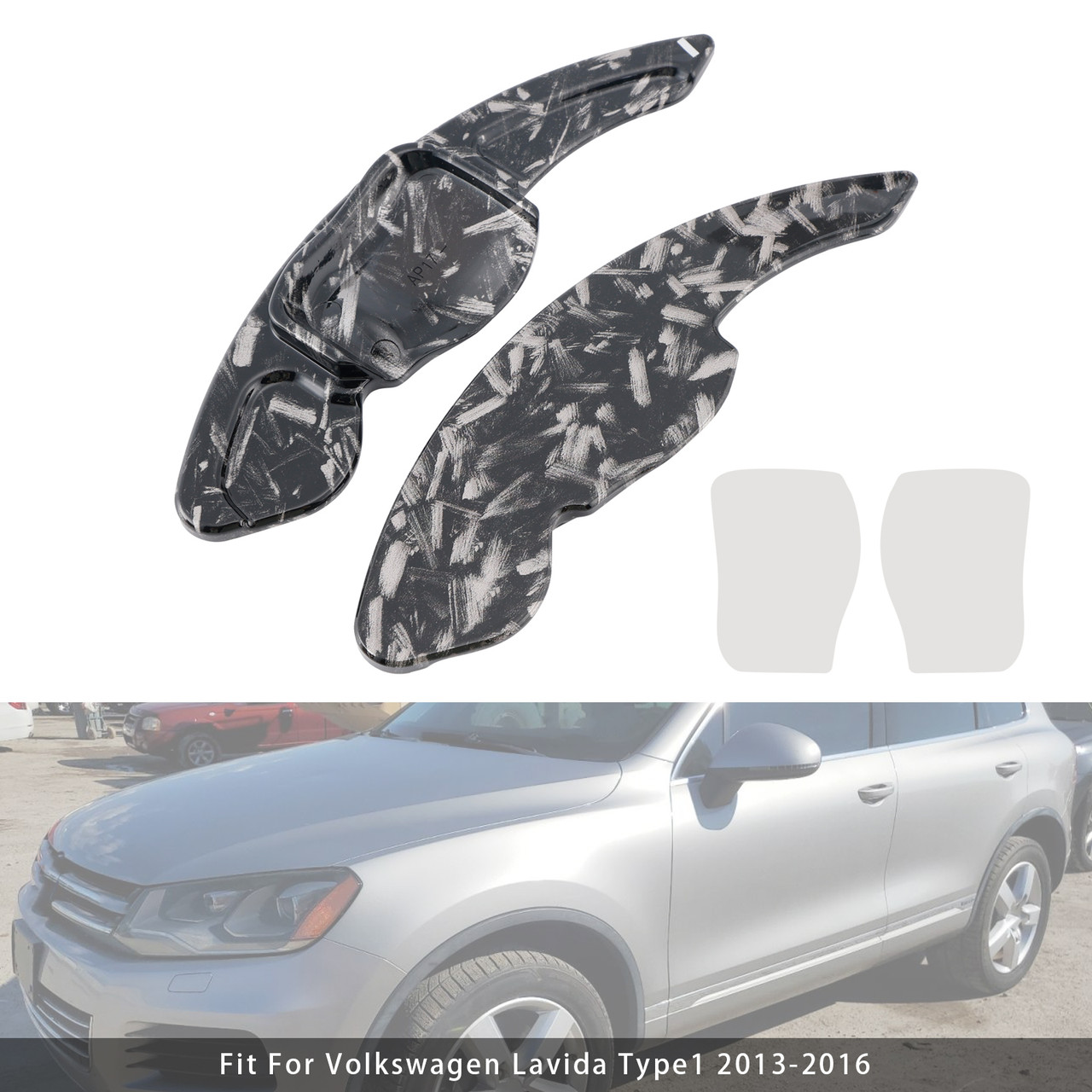 2010-2016 Volkswagen Tiguan Steering Wheel Paddle Shifter Extension Black Forged Pattern Generic 2010-2016 Volkswagen Tiguan Steering Wheel Paddle Shifter Extension Black Forged Pattern Generic