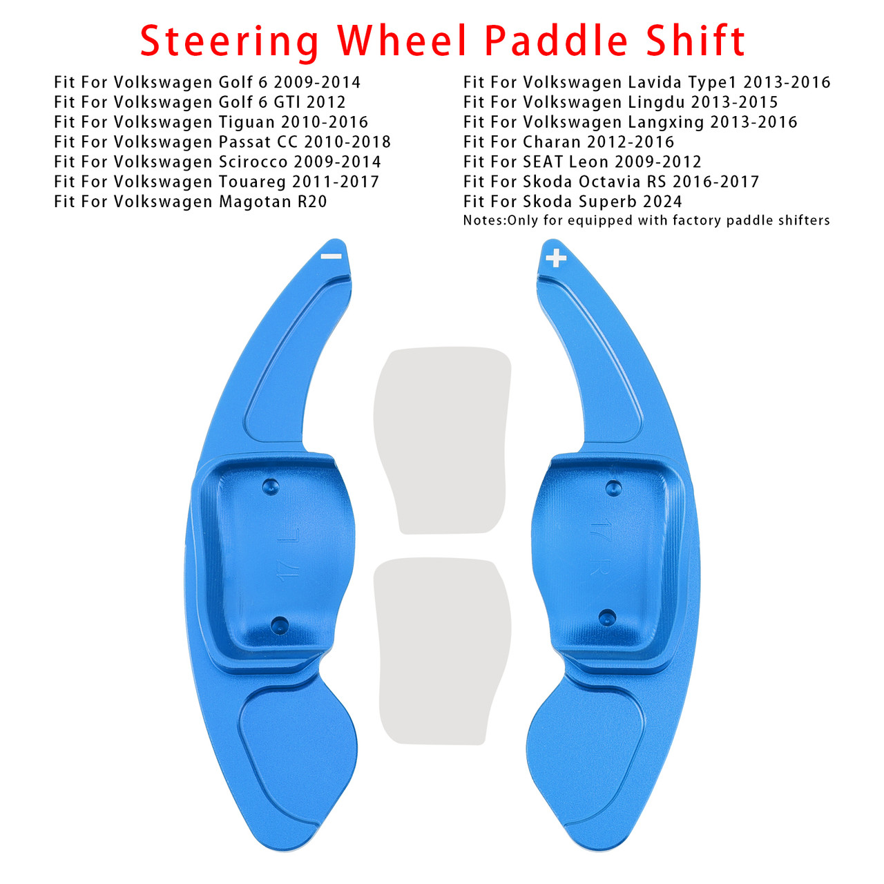 2013-2015 Volkswagen Lingdu Steering Wheel Paddle Shifter Extension Aluminium Blue Generic 2013-2015 Volkswagen Lingdu Steering Wheel Paddle Shifter Extension Aluminium Blue Generic