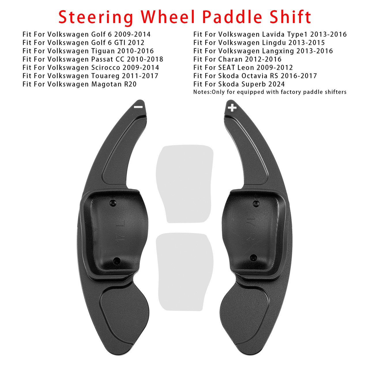 2009-2014 Volkswagen Golf 6 Steering Wheel Paddle Shifter Extension Aluminium Black Generic 2009-2014 Volkswagen Golf 6 Steering Wheel Paddle Shifter Extension Aluminium Black Generic