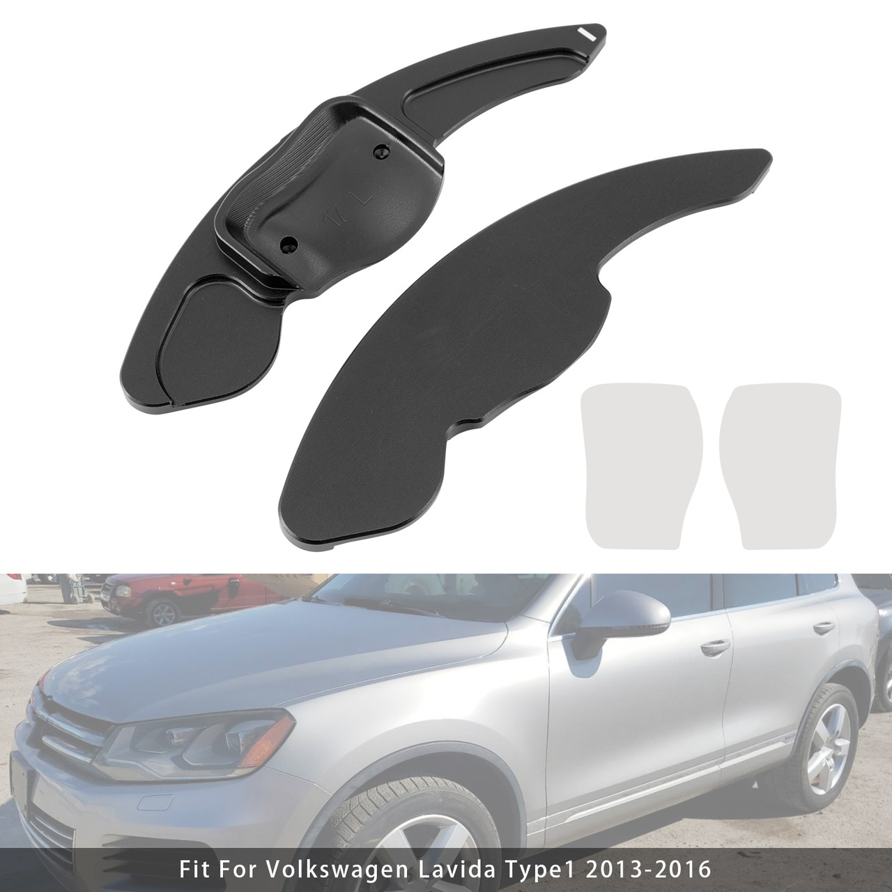 2009-2012 SEAT Leon Steering Wheel Paddle Shifter Extension Aluminium Black Generic