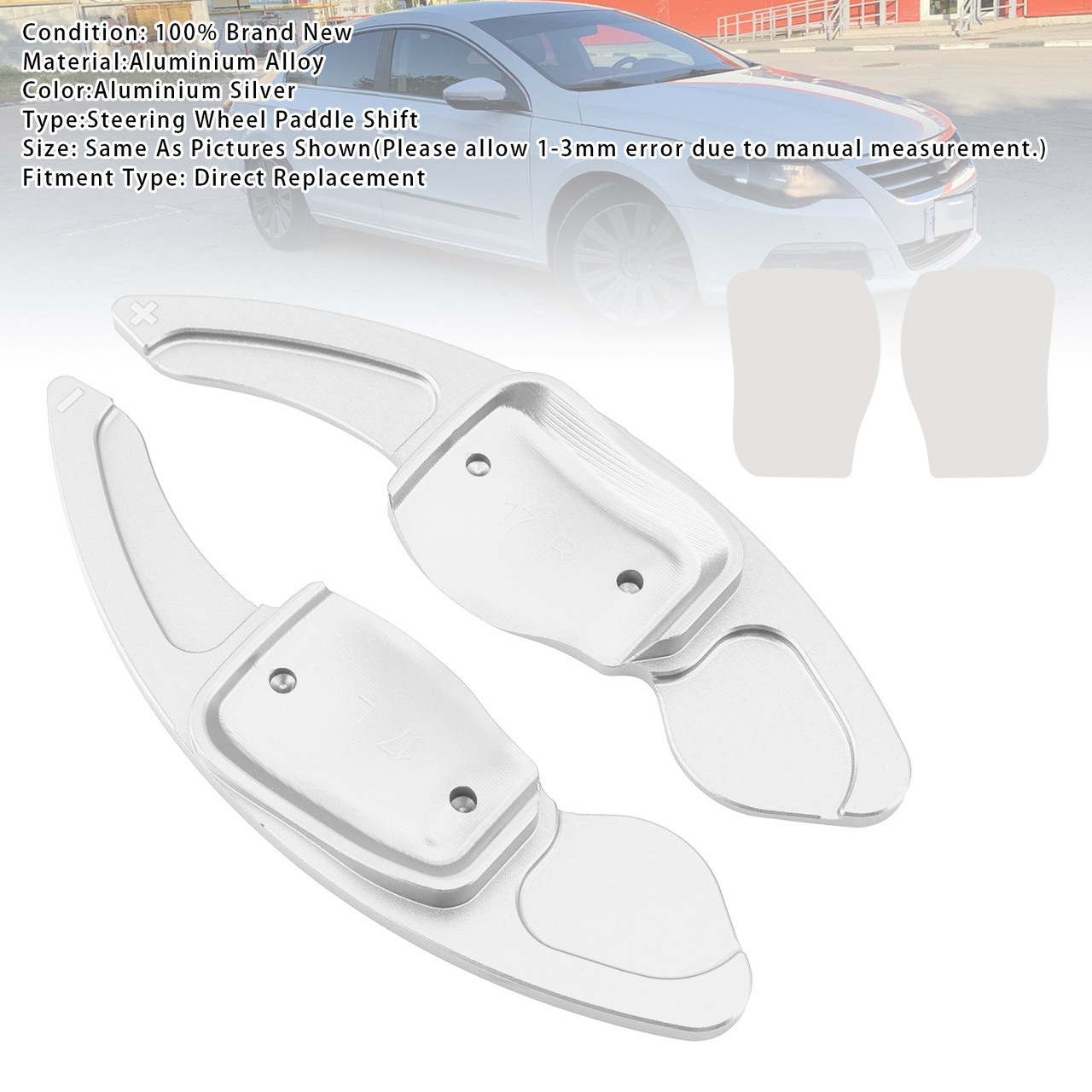 2016-2017 Skoda Octavia RS Steering Wheel Paddle Shifter Extension Aluminium Silver Generic 2016-2017 Skoda Octavia RS Steering Wheel Paddle Shifter Extension Aluminium Silver Generic