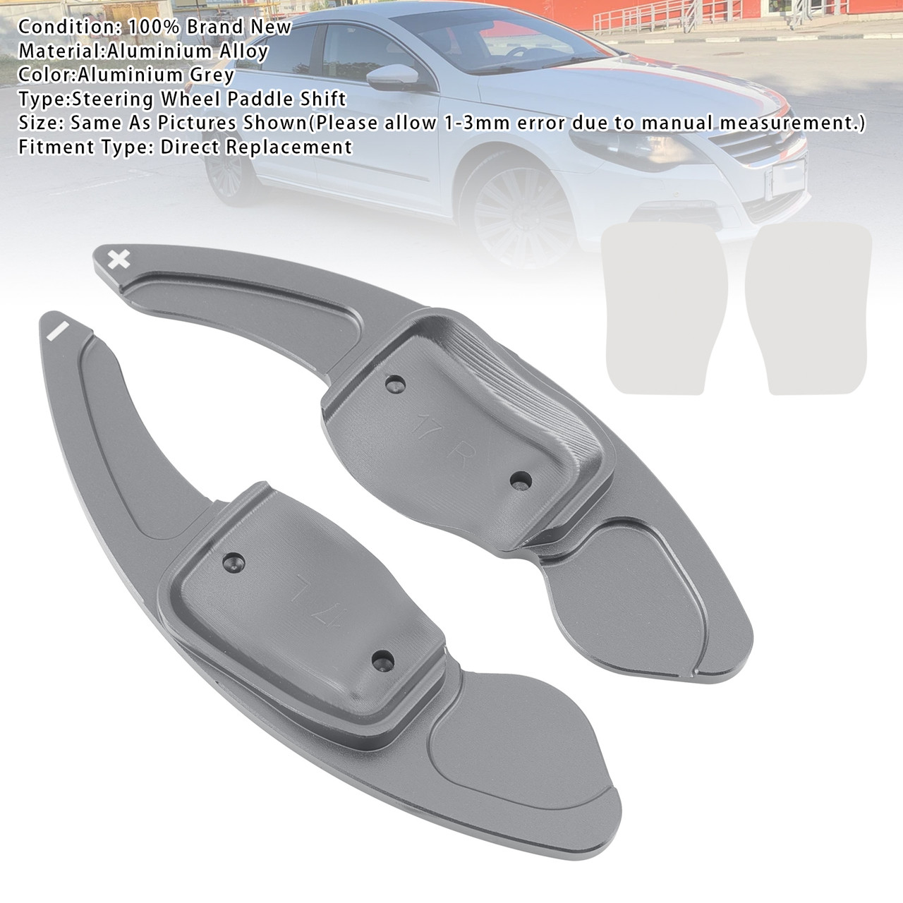 2009-2012 SEAT Leon Steering Wheel Paddle Shifter Extension Aluminium Grey Generic 2009-2012 SEAT Leon Steering Wheel Paddle Shifter Extension Aluminium Grey Generic