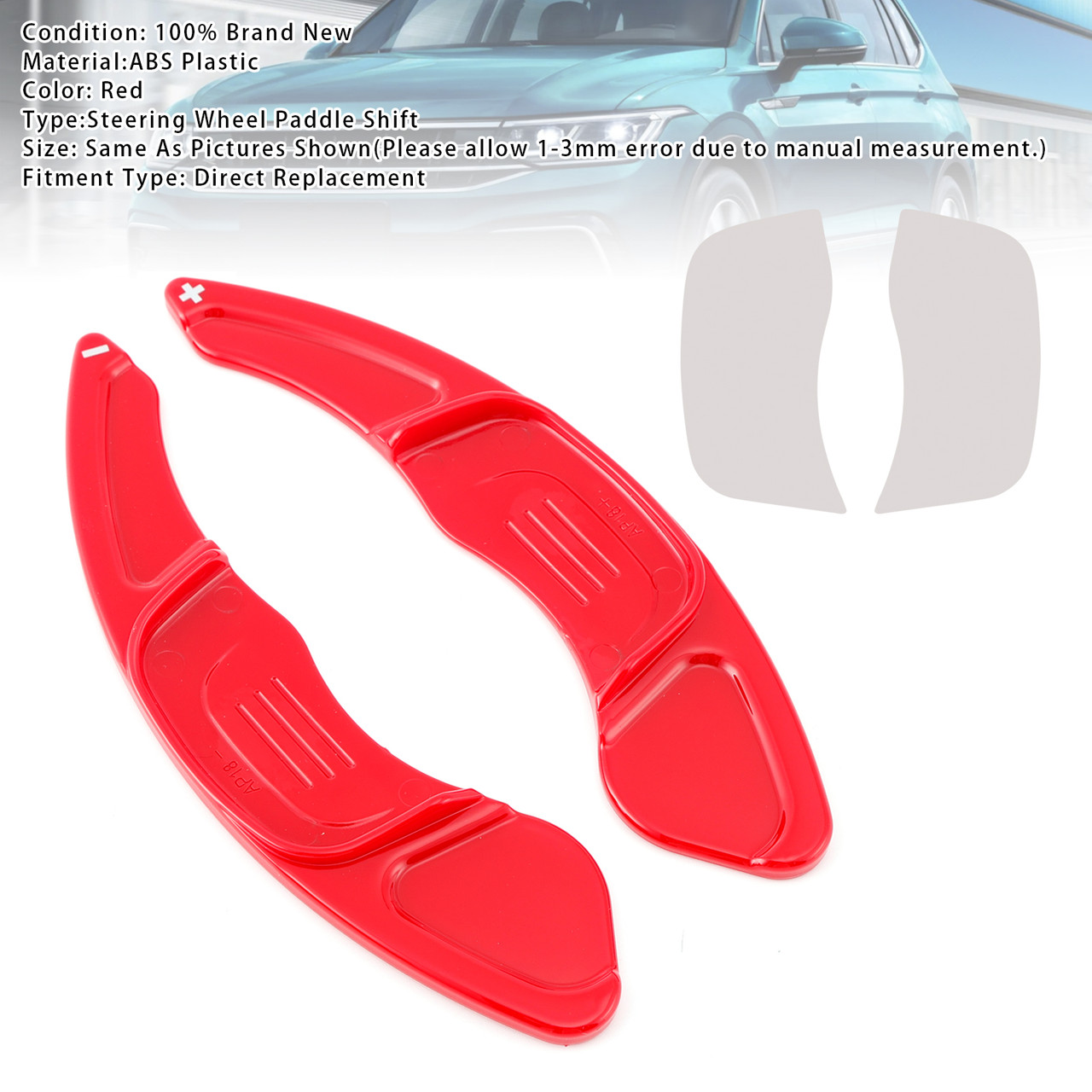 2015-2019 Volkswagen Golf 7 GTI Steering Wheel Paddle Shifter Extension Red Generic 2015-2019 Volkswagen Golf 7 GTI Steering Wheel Paddle Shifter Extension Red Generic