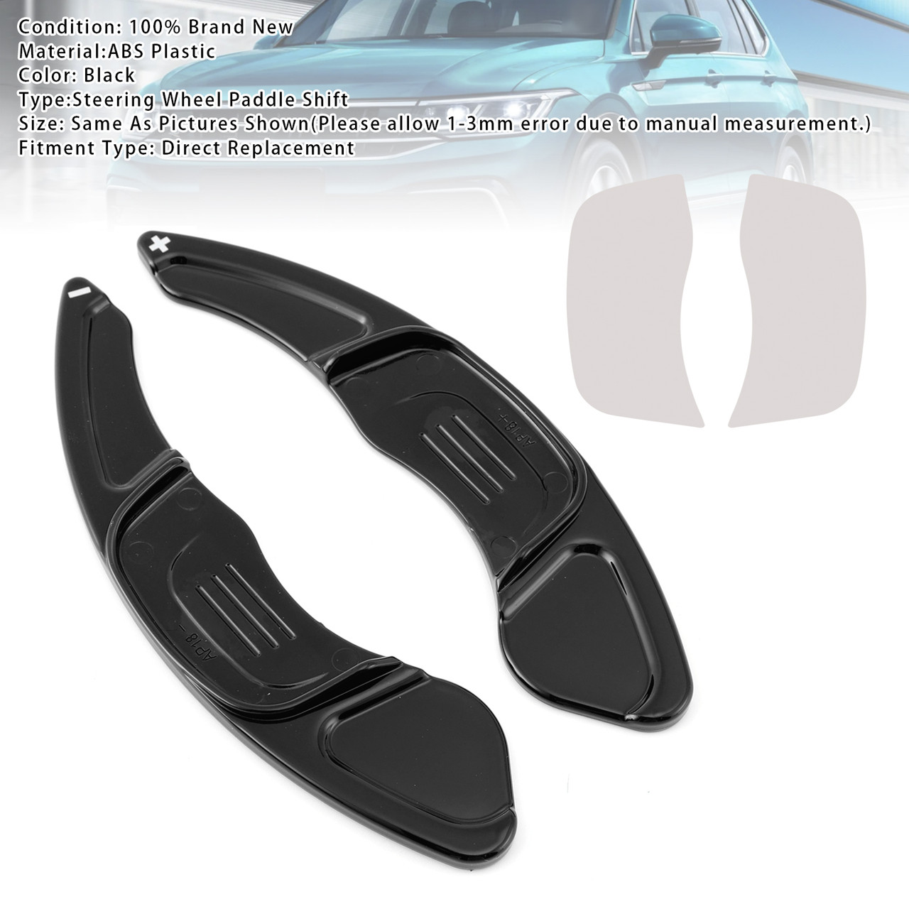 2015-2018 Volkswagen Polo GTI Steering Wheel Paddle Shifter Extension Black Generic 2015-2018 Volkswagen Polo GTI Steering Wheel Paddle Shifter Extension Black Generic