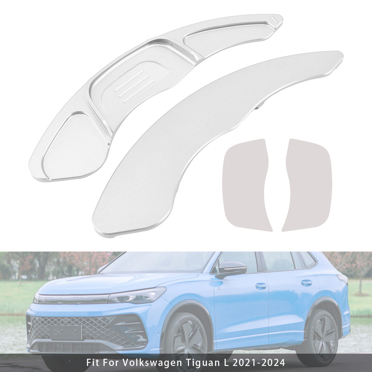 2019-2024 Volkswagen Touareg Steering Wheel Paddle Shifter Extension Aluminium Silver Generic 2019-2024 Volkswagen Touareg Steering Wheel Paddle Shifter Extension Aluminium Silver Generic