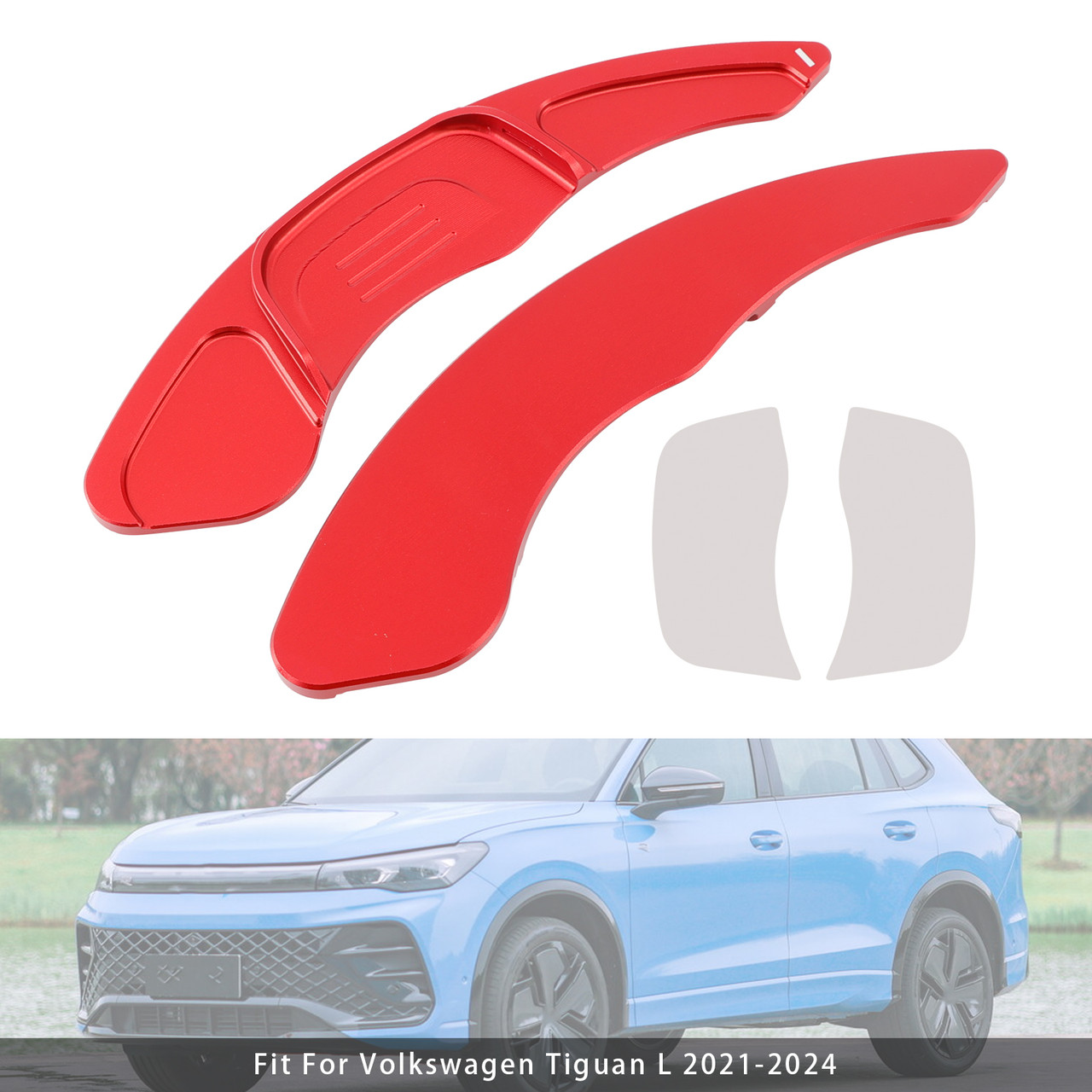2019-2024 Volkswagen Touareg Steering Wheel Paddle Shifter Extension Aluminium Red Generic 2019-2024 Volkswagen Touareg Steering Wheel Paddle Shifter Extension Aluminium Red Generic