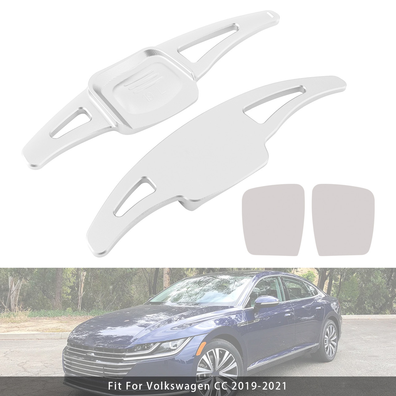 2015-2020 Volkswagen Golf 7 Variant Steering Wheel Paddle Shifter Extension Aluminium Silver Generic