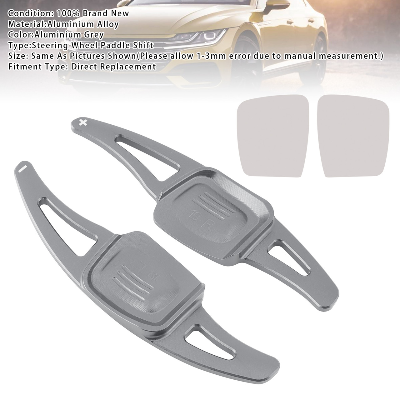 2015-2020 Volkswagen Golf 7 Variant Steering Wheel Paddle Shifter Extension Aluminium Grey Generic 2015-2020 Volkswagen Golf 7 Variant Steering Wheel Paddle Shifter Extension Aluminium Grey Generic