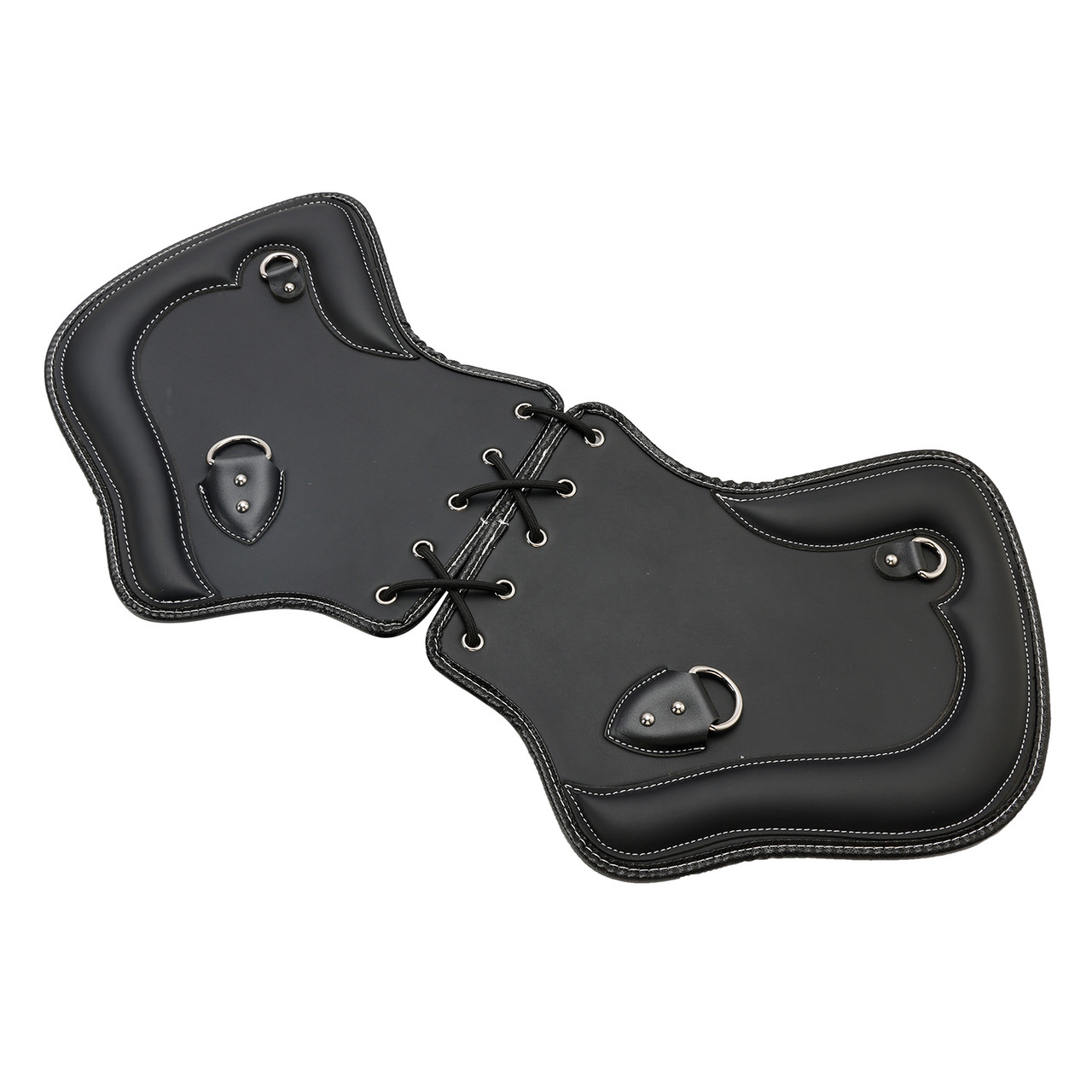 2Pcs Universal Heat Saddle Shield Deflector Blacka For Flhxs Glide Rider Fxdwg