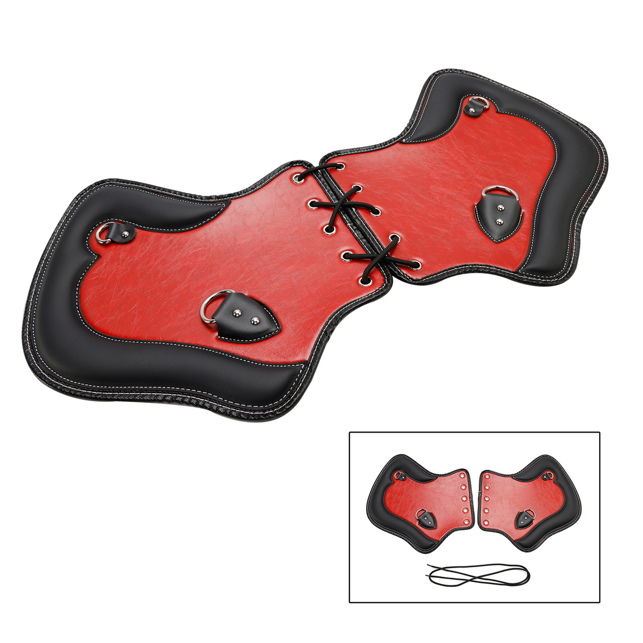 2Pcs Universal Heat Saddle Shield Deflector Reda For Flhxs Glide Rider Fxdwg