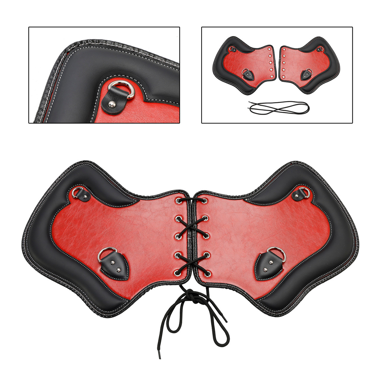 2Pcs Universal Heat Saddle Shield Deflector Reda For Flhxs Glide Rider Fxdwg