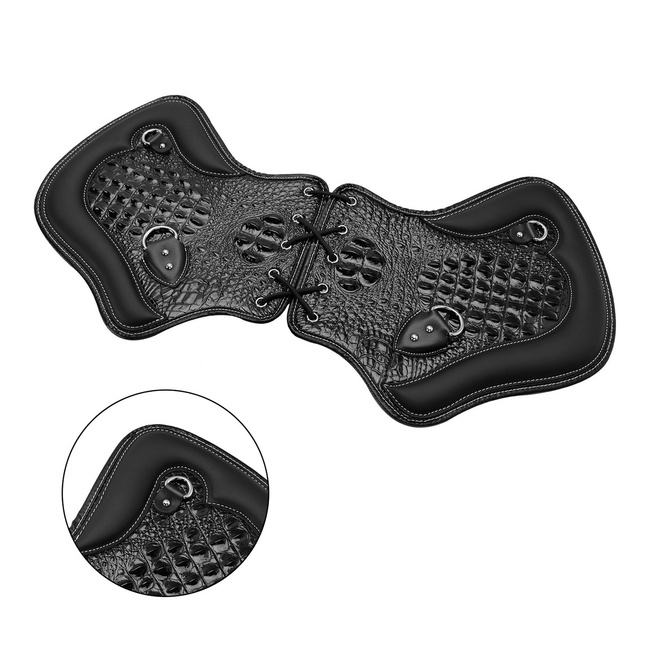 2Pcs Universal Heat Saddle Shield Deflector Blackb For Flhxs Glide Rider Fxdwg