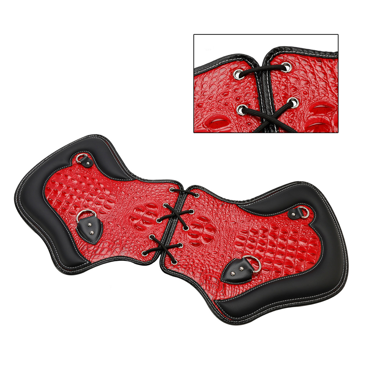 2Pcs Universal Heat Saddle Shield Deflector Redb For Flhxs Glide Rider Fxdwg