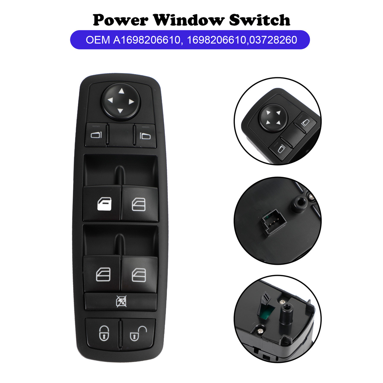2005-2011 Mercedes-Benz B-Class Master Power Window Switch 1698206610 Generic