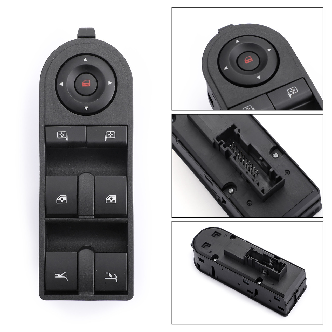 2004–2009 OPEL TIGRA B Master Power Window Switch 93162636 93162973 Black Generic