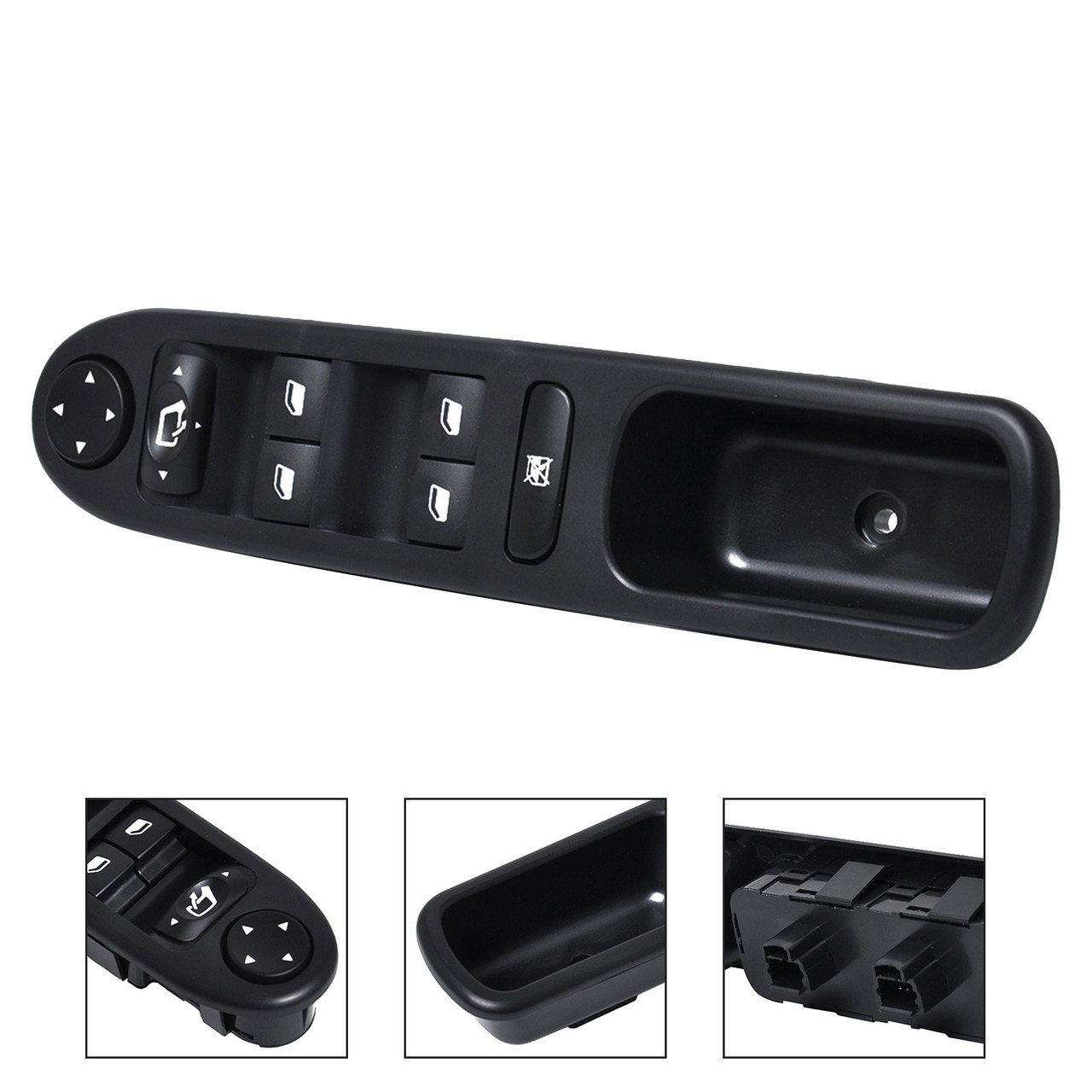 2000-2016 Peugeot 307 CC 3A/C SW 6554KT Front Left Electric Master Window Switch 6554KT Black Generic