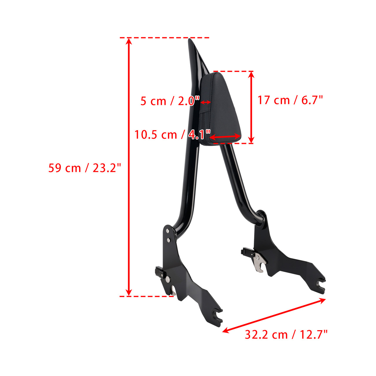 2018-Later Softail Fat Bob 114 FXFB/FXFBS Models Passenger Sissy Bar Backrest Black Generic