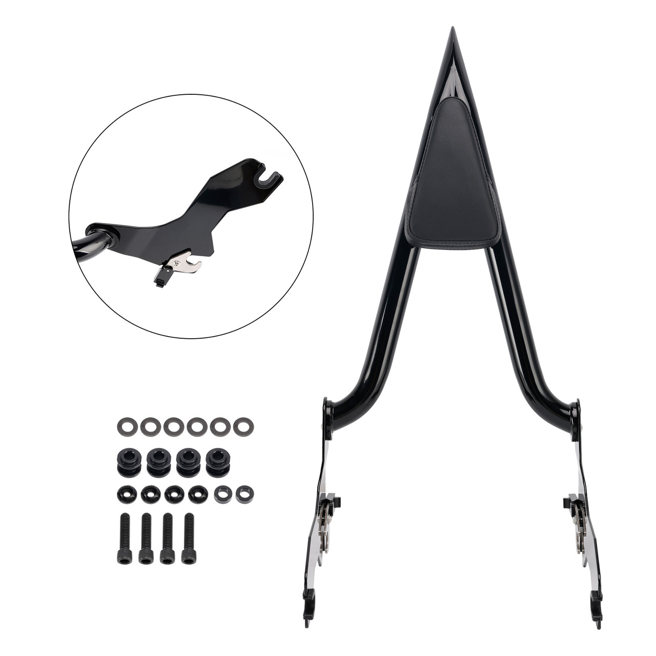 2018+ Softail Fat Bob 114 FXFB FXFBS Passenger Sissy Bar Backrest Black Generic