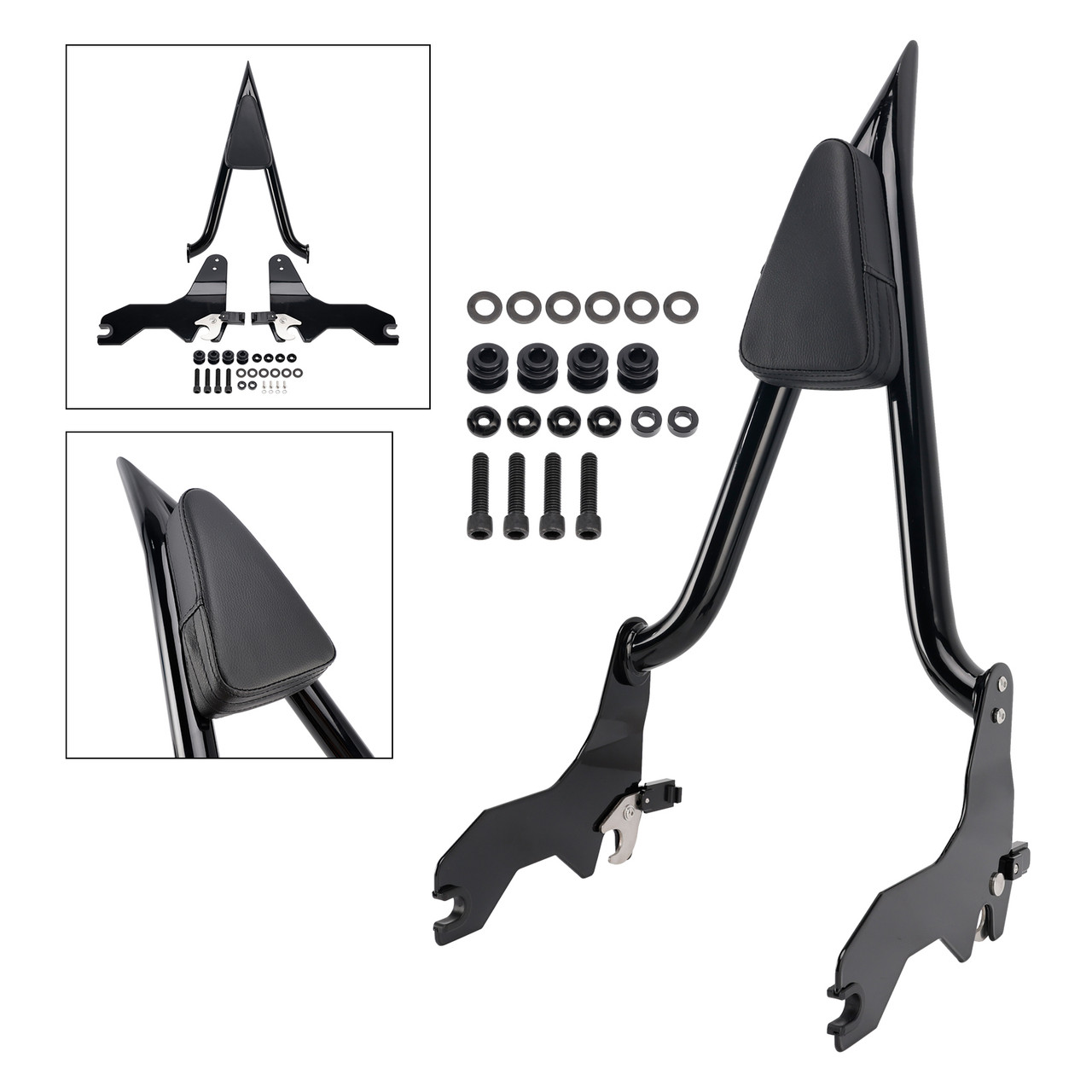 2018+ Softail Fat Bob 114 FXFB FXFBS Passenger Sissy Bar Backrest Black Generic