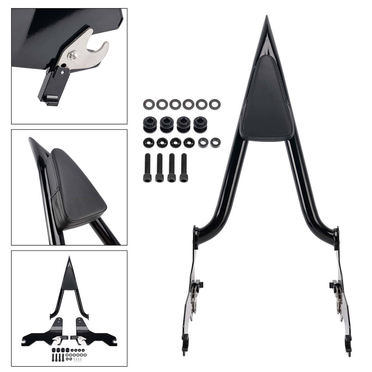 2018+ Softail Fat Bob 114 FXFB FXFBS Passenger Sissy Bar Backrest Black Generic