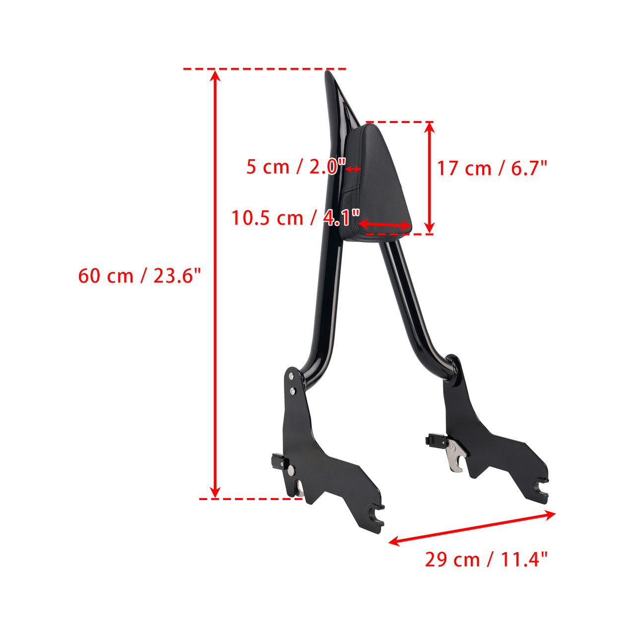 2018+ Softail Fat Bob 114 FXFB FXFBS Passenger Sissy Bar Backrest Black Generic