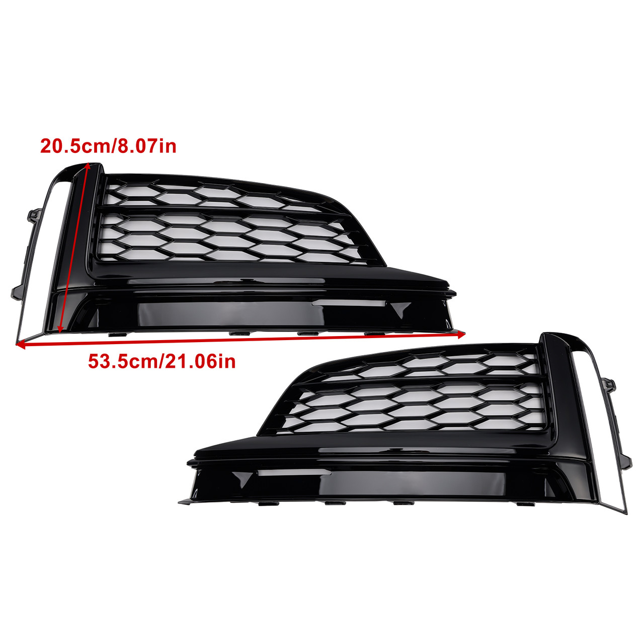 2018-2019 Audi A5 S-line S5 Cabriolet/ Coupe/ Sportback 1 Pair Front Fog Light Grille Black Generic