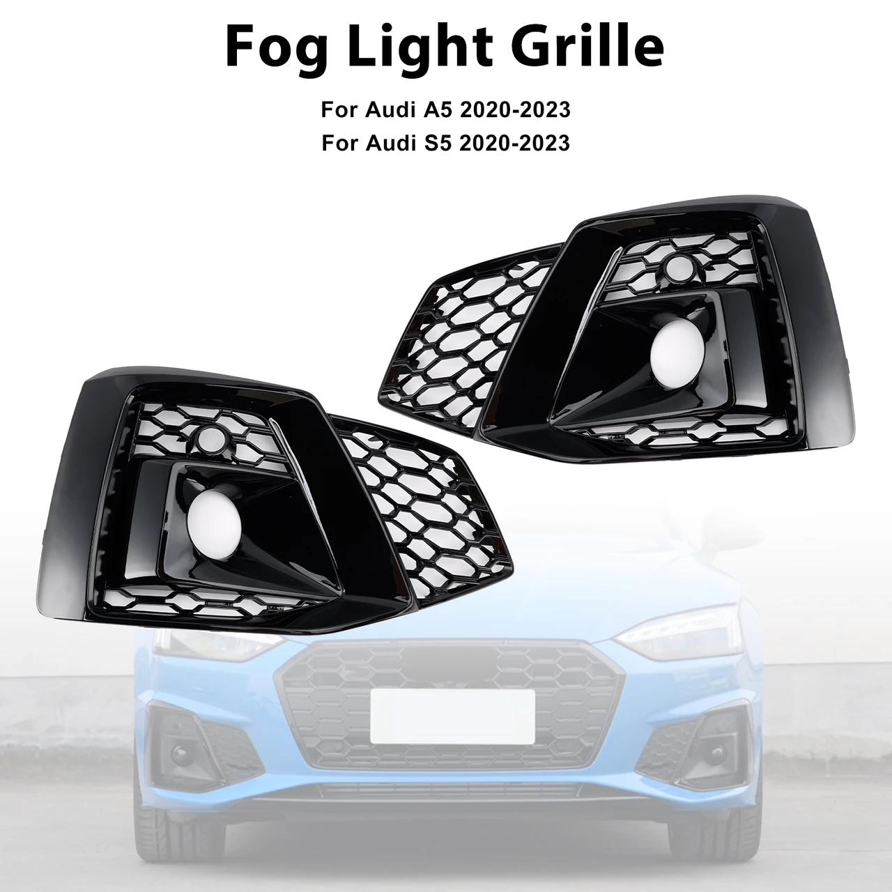 2020-2023 Audi A5 S-line 2* Fog Light Grille 8W6807682T Generic