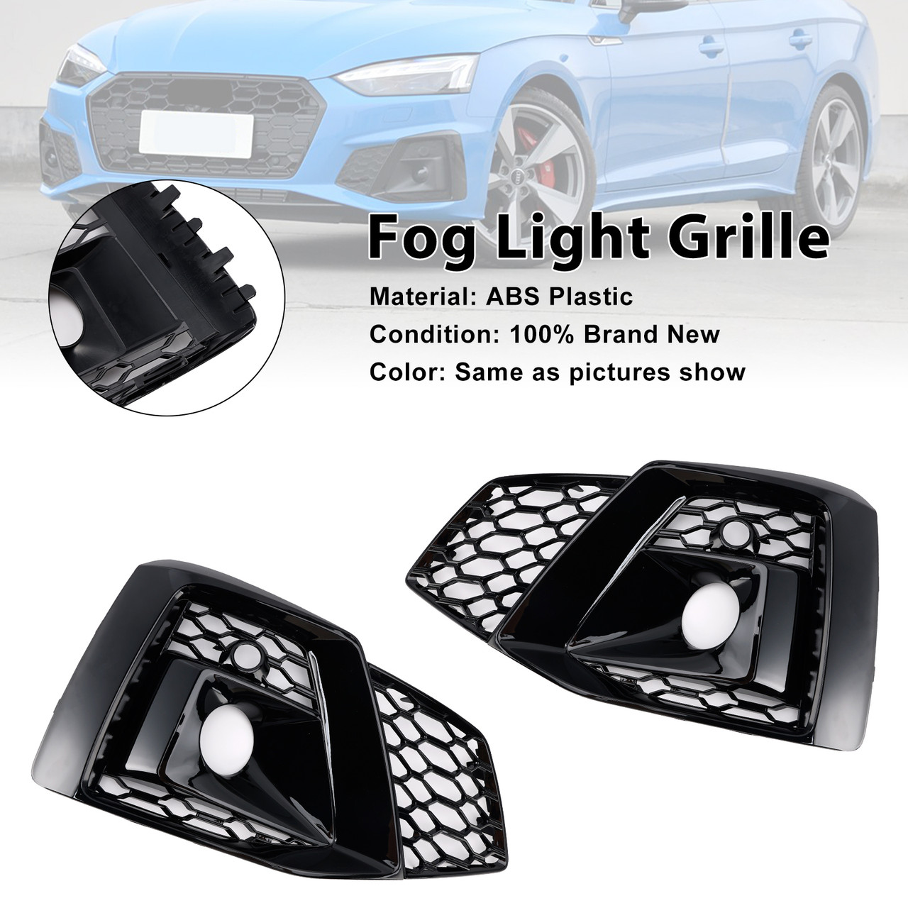 2020-2023 Audi S5 2* Fog Light Grille 8W6807682T Generic