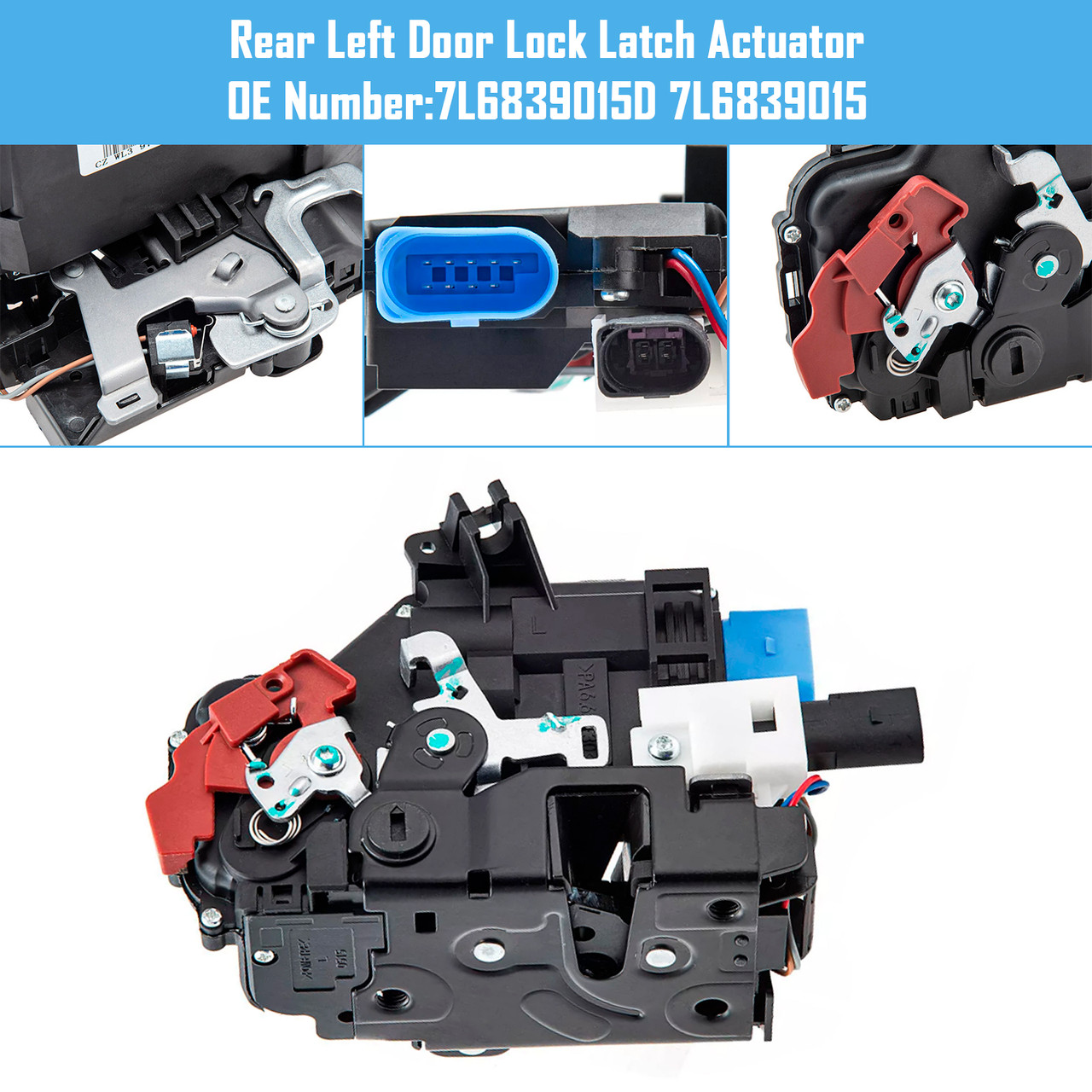 2005-2010 VW Touareg Rear Left Door Lock Latch Actuator 7L6839015D Generic