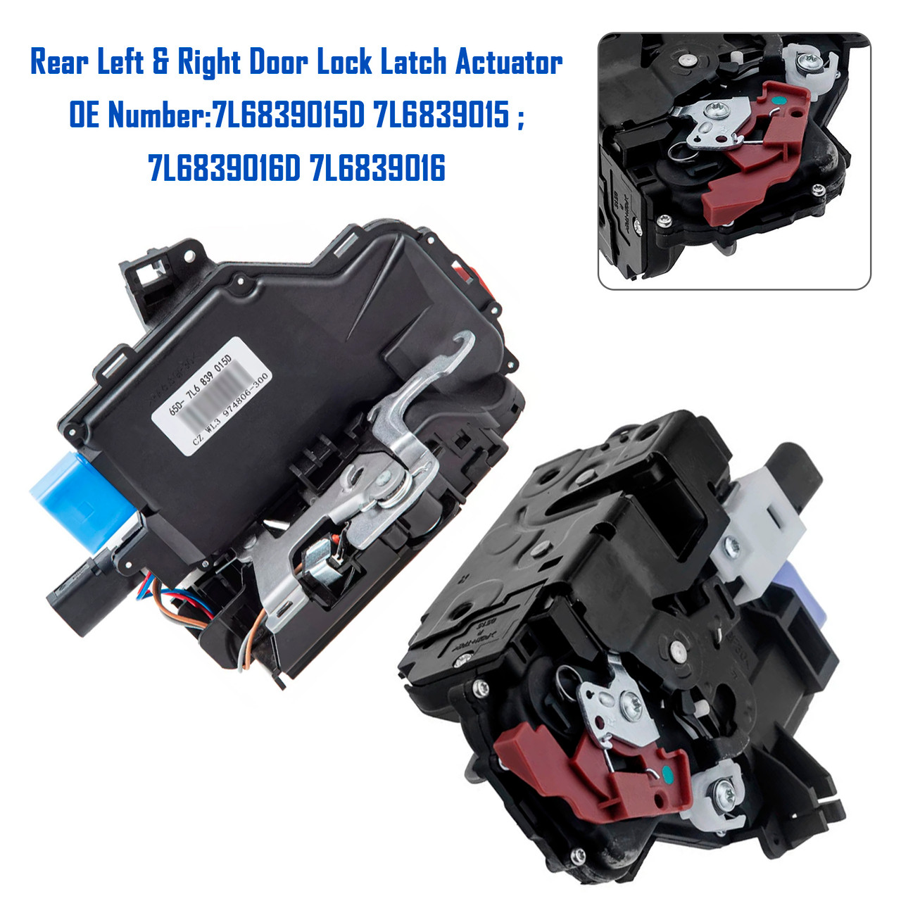 2005-2010 VW Touareg Rear Left & Right Door Lock Latch Actuator 7L6839015D 7L6839016D Generic
