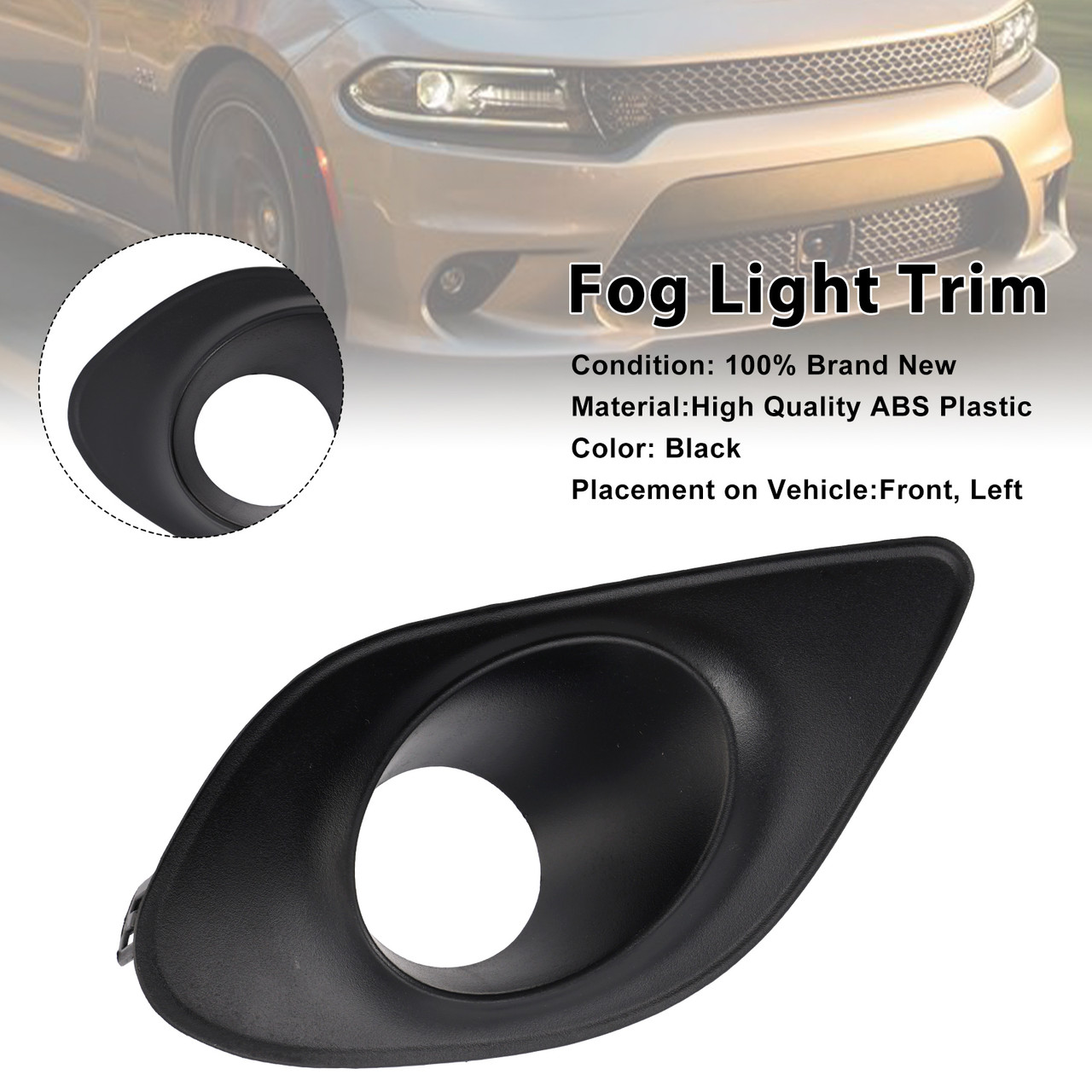 2015-2022 Dodge Charger Right Side Fog Light Bezel 68280428AA Generic