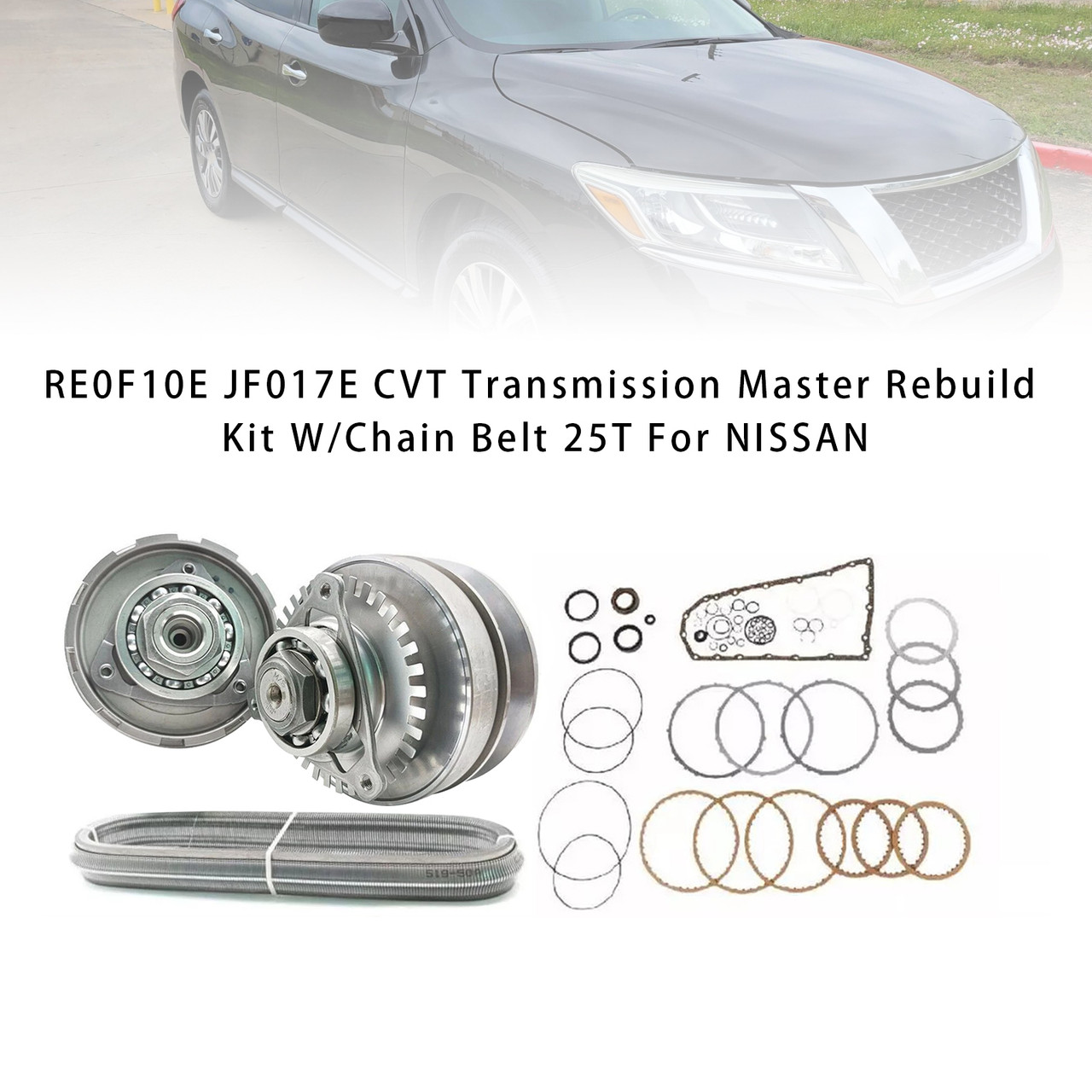 2014-2017 Rouge 2.5l CVT Transmission Master Rebuild Kit W/Chain Belt 25T RE0F10E JF017E Generic