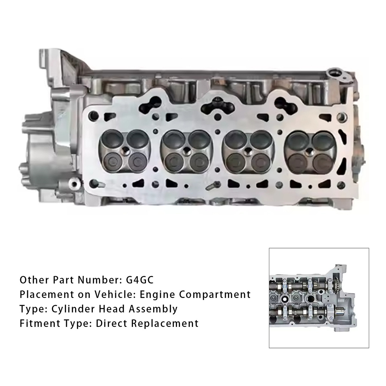 2008-2010 Hyundai Tucson 2.0 Kia Sportage 2.0 G4GC Cylinder Head Assembly Generic