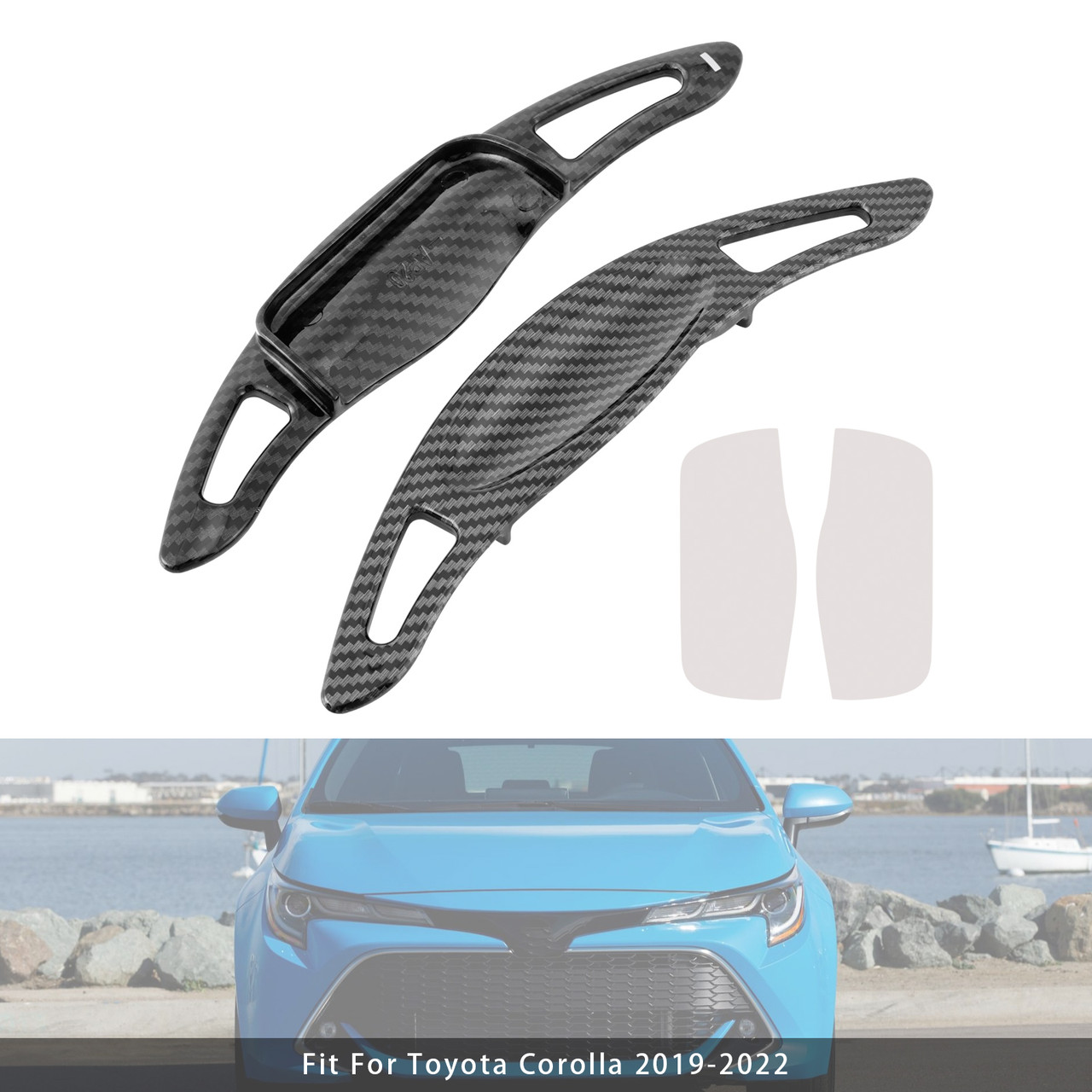 2023 Toyota Crown Carbon Look Steering Wheel Paddle Shifter Extension Carbon Fiber Black Look Generic 2023 Toyota Crown Carbon Look Steering Wheel Paddle Shifter Extension Carbon Fiber Black Look Generic