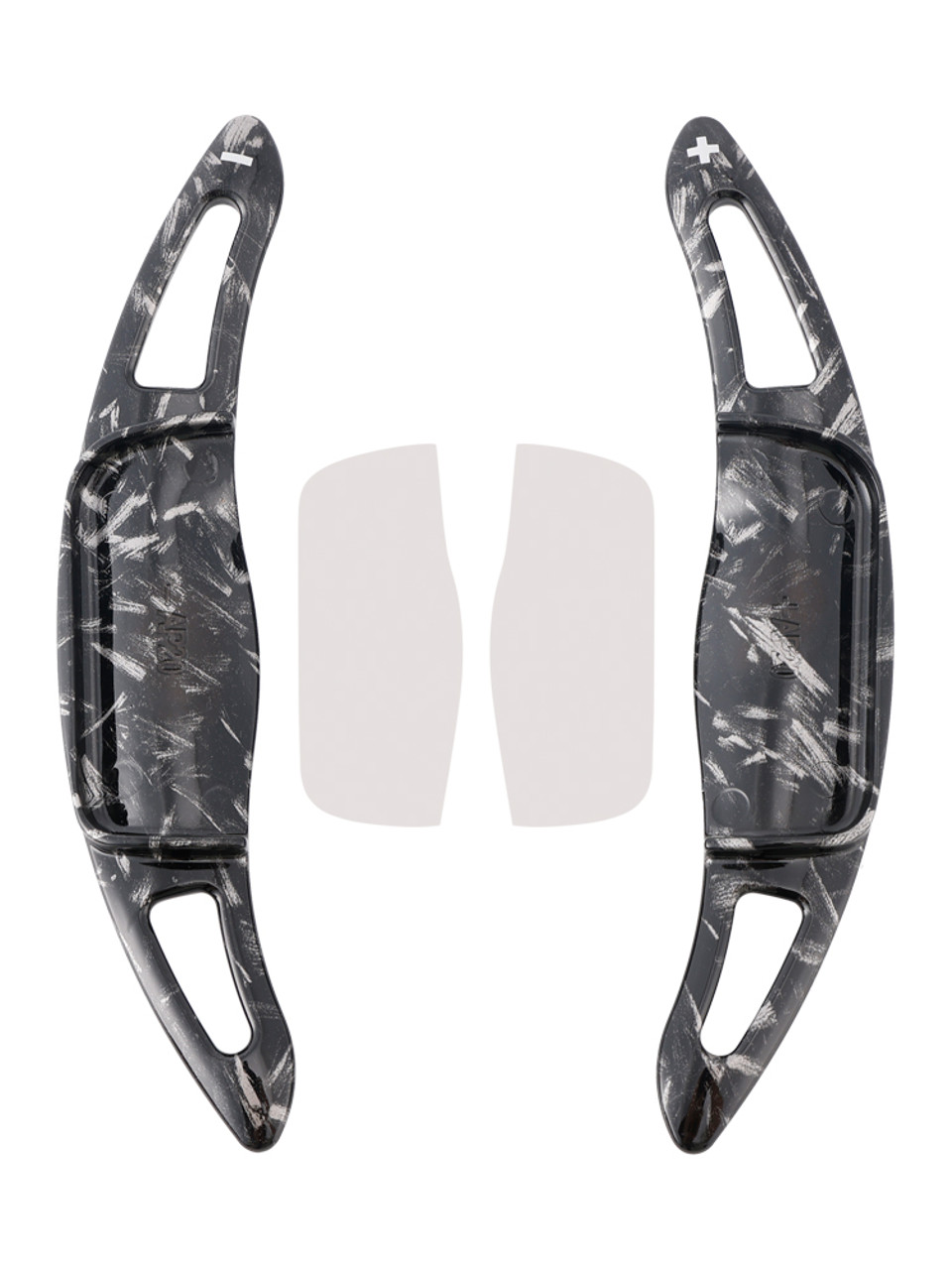 2019-2022 Toyota Corolla Carbon Look Steering Wheel Paddle Shifter Extension Black Forged Pattern Generic 2019-2022 Toyota Corolla Carbon Look Steering Wheel Paddle Shifter Extension Black Forged Pattern Generic