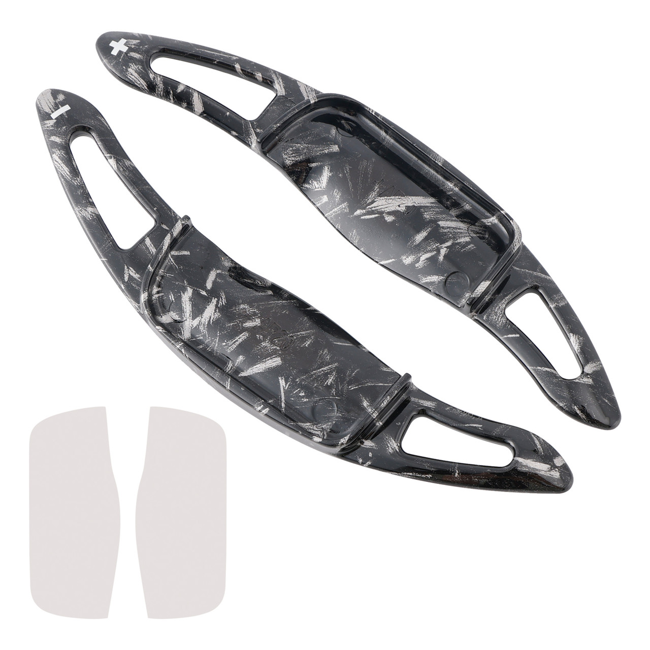 2019-2022 Toyota Corolla Carbon Look Steering Wheel Paddle Shifter Extension Black Forged Pattern Generic 2019-2022 Toyota Corolla Carbon Look Steering Wheel Paddle Shifter Extension Black Forged Pattern Generic