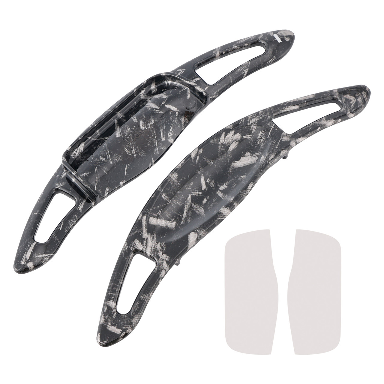 2019-2022 Toyota Corolla Carbon Look Steering Wheel Paddle Shifter Extension Black Forged Pattern Generic 2019-2022 Toyota Corolla Carbon Look Steering Wheel Paddle Shifter Extension Black Forged Pattern Generic