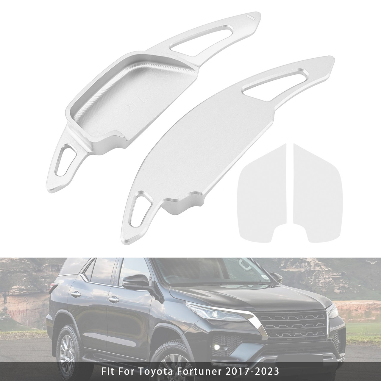 2020-2021 Toyota Cayaris Steering Wheel Paddle Shifter Extension Aluminium Silver Generic 2020-2021 Toyota Cayaris Steering Wheel Paddle Shifter Extension Aluminium Silver Generic