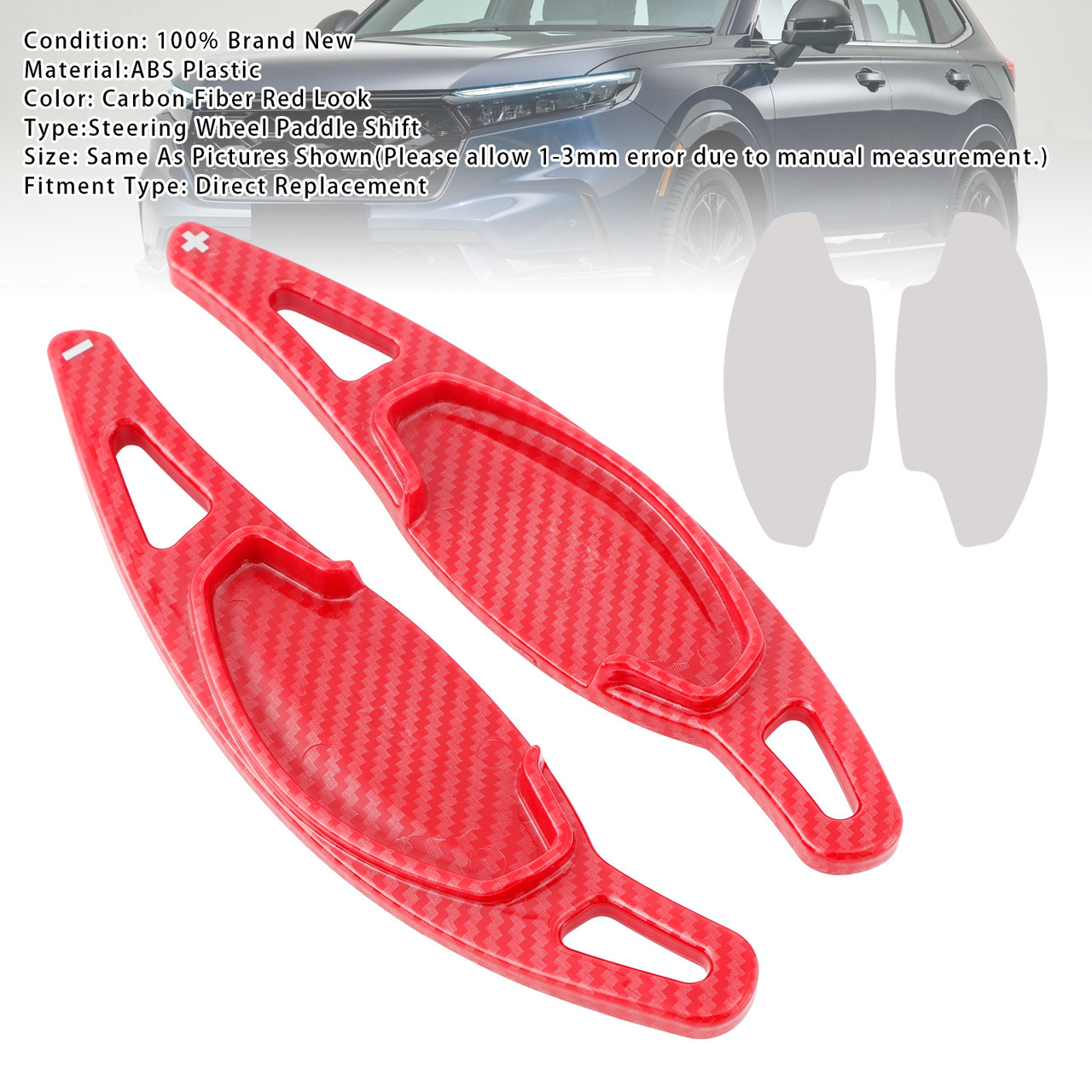 2022-2023 Honda Integra Steering Wheel Paddle Shifter Extension Carbon Fiber Red Look Generic 2022-2023 Honda Integra Steering Wheel Paddle Shifter Extension Carbon Fiber Red Look Generic