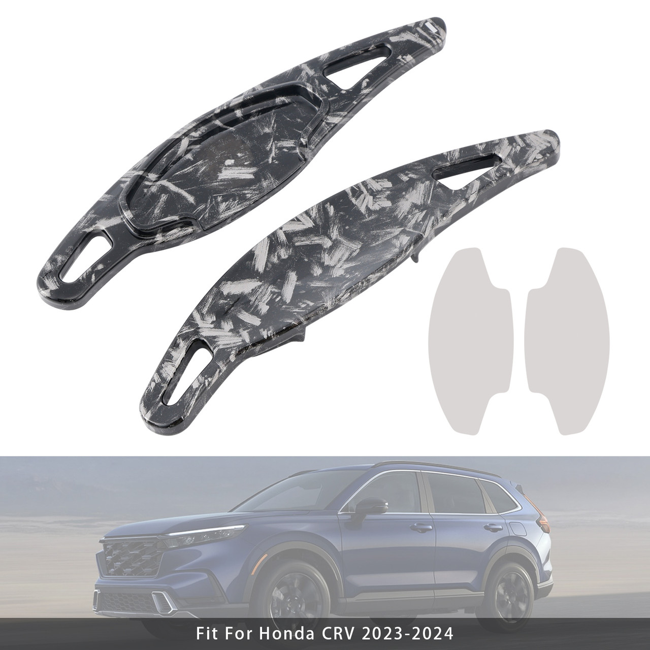 2023-2024 Honda CRV Steering Wheel Paddle Shifter Extension Black Forged Pattern Generic 2023-2024 Honda CRV Steering Wheel Paddle Shifter Extension Black Forged Pattern Generic