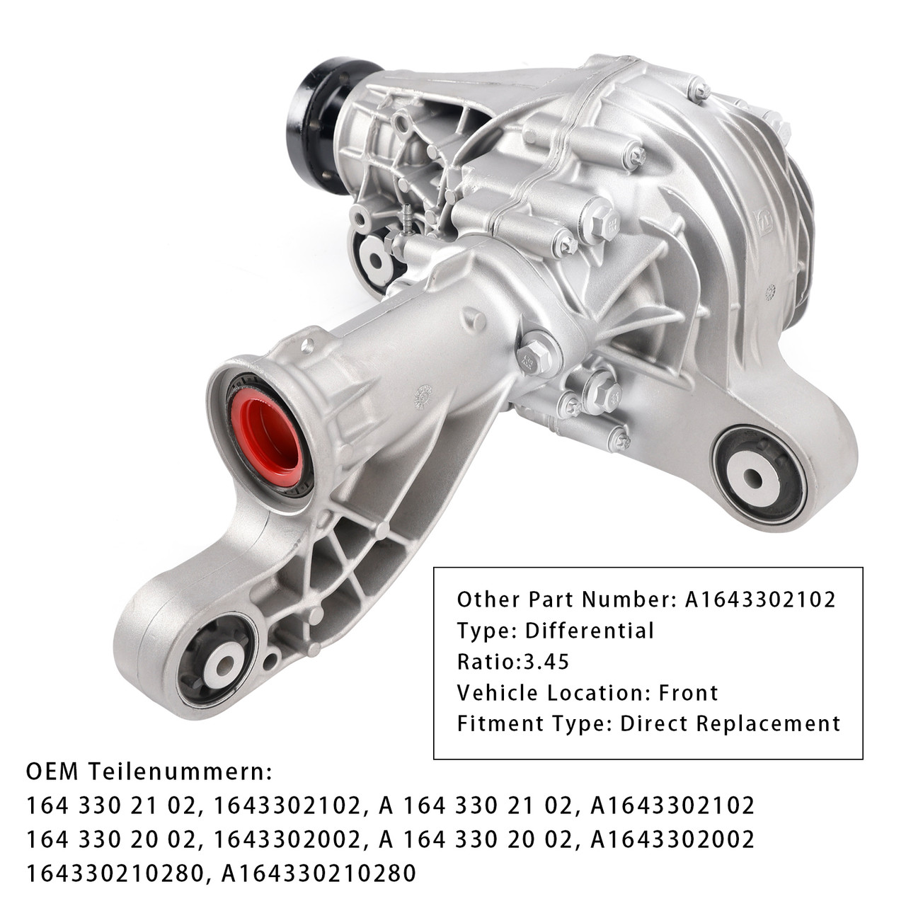 2006-2012 Mercedes-Benz GL-Class X164 Differential Front Axle Gearbox 3.45 Ratio A1643302102 Generic