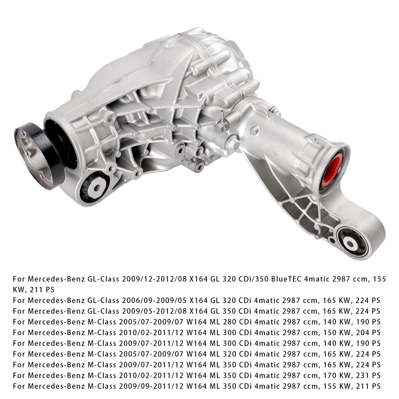 2005-2011 Mercedes-Benz M-Class W164 Differential Front Axle Gearbox 3.45 Ratio A1643302102 Generic