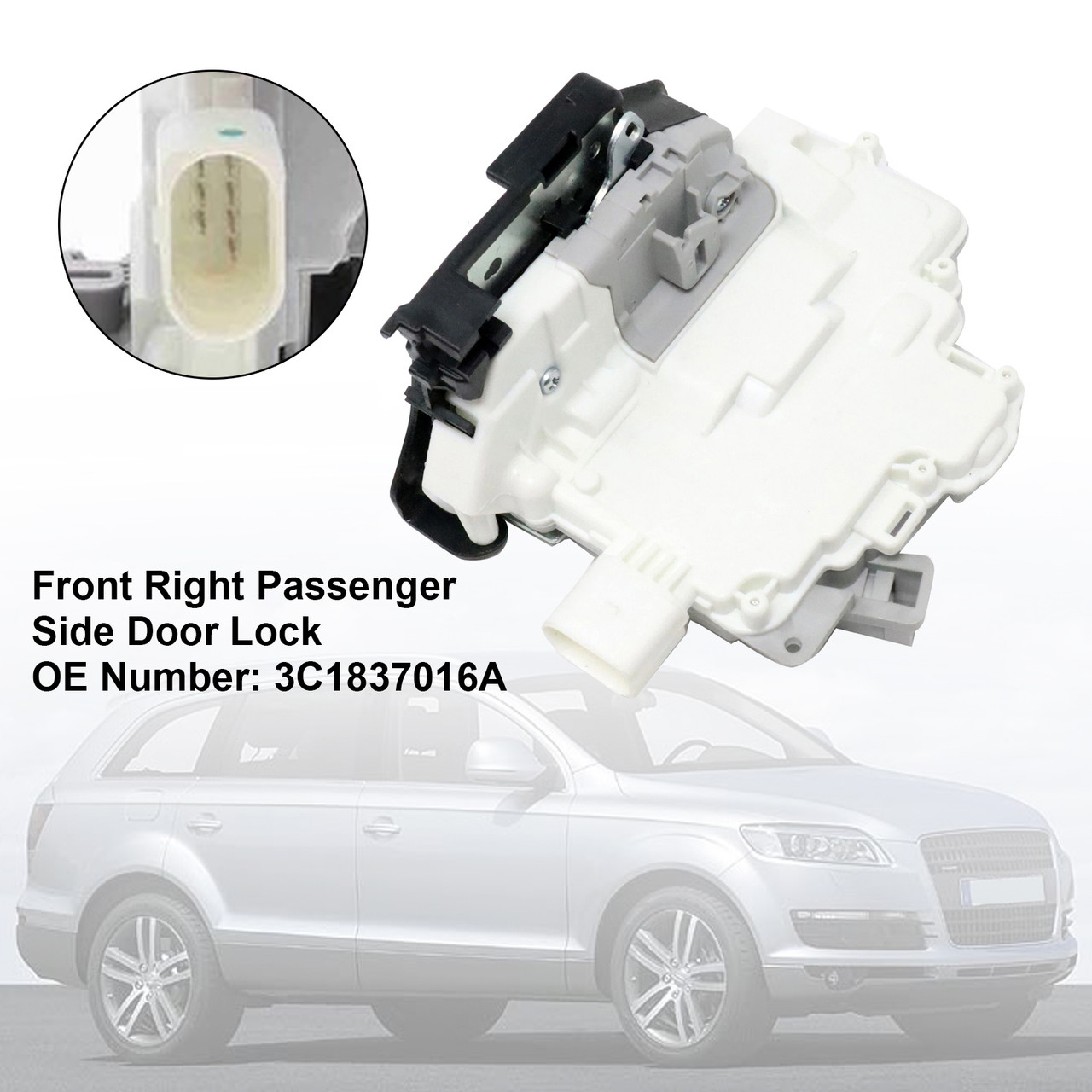 2005-2010 VW Passat B6 Sedan (3C2) Front Right Passenger Side Door Lock 3C1837016A Generic