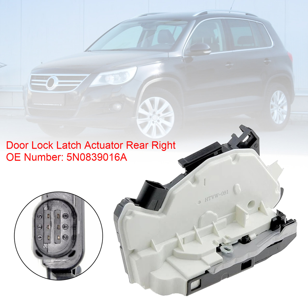 2010-2012 VW Amarok Door Lock Latch Actuator Rear Right 5N0839016A Generic 2010-2012 VW Amarok Door Lock Latch Actuator Rear Right 5N0839016A Generic
