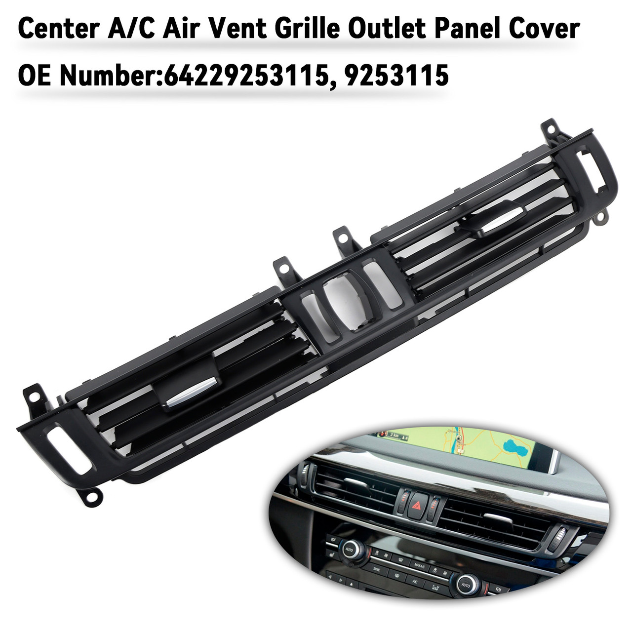 2015-2018 BMW X6 F16 Center A/C Air Vent Grille Outlet Panel Cover 64229253115 Generic