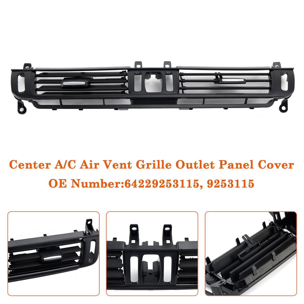 2015-2018 BMW X6 F16 Center A/C Air Vent Grille Outlet Panel Cover 64229253115 Generic
