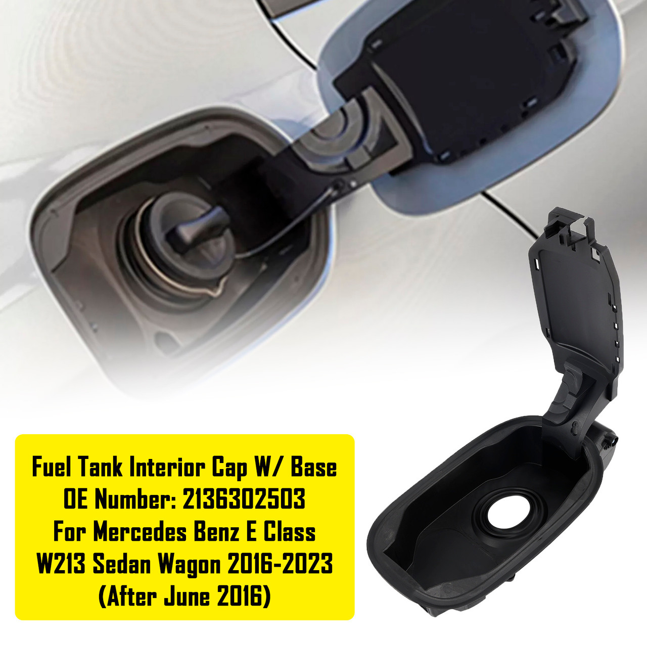 2016-2023 Mercedes Benz E Class W213 Sedan Wagon Fuel Tank Interior Cap W/ Base 2136302503 Generic